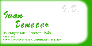 ivan demeter business card